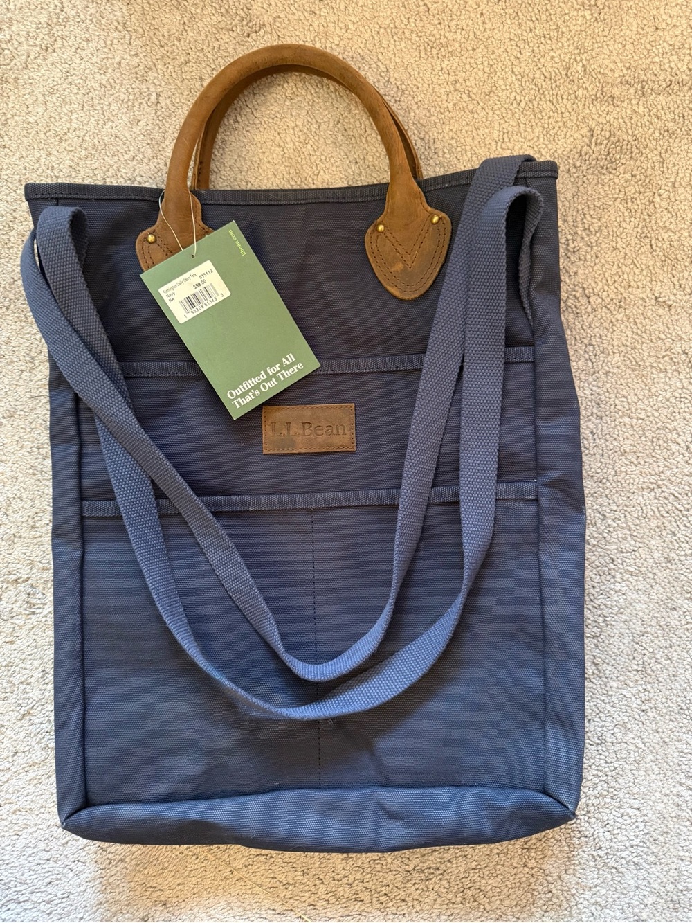 L.L. Bean Stonington Daily Carry Tote NAVY BLUE